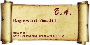 Bagnovini Amadil névjegykártya